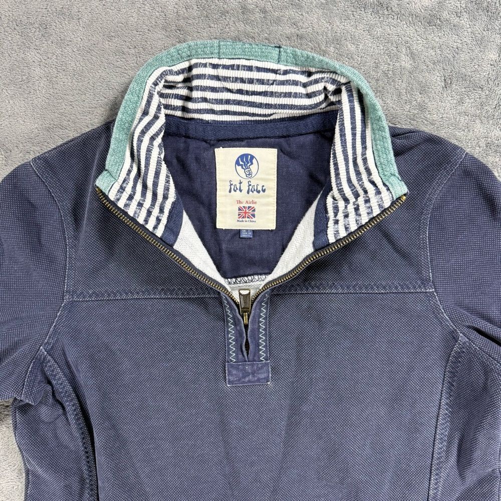Fat Face The Airlie Quarter Zip Sweatshirt Pullover‎ Preppy Everyday Casual US 4